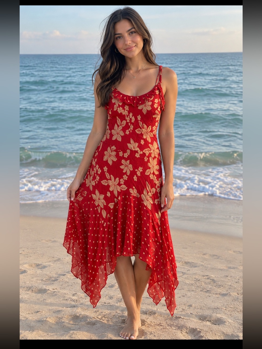 Vintage Y2K era Fiori Di Zucca Silk Dress